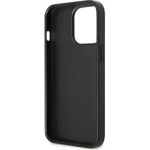 Buy Guess GUHCP13XPSATPK Apple iPhone 13 Pro Max black hardcase SaffianoTriangle Logo Cardslot - GUE1874BLK - {ean13} - Home Screen Store Europe