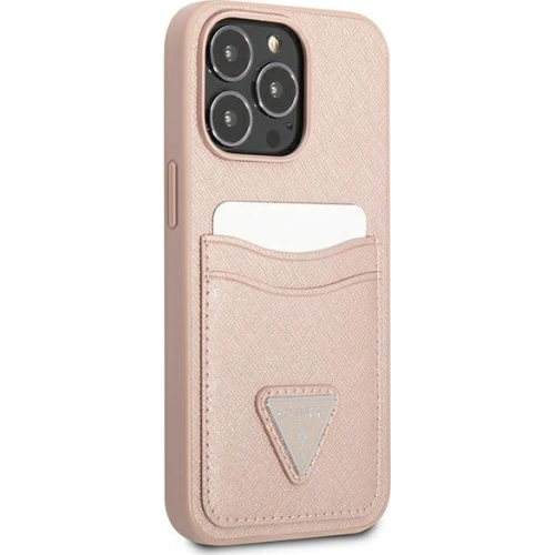 Kup Etui Guess GUHCP13XPSATPP Apple iPhone 13 Pro Max rózsaszín/pink kemény ház SaffianoTriangle Logo Kártyafoglalat - GUE1875PNK - {ean13} - Sklep Home Screen