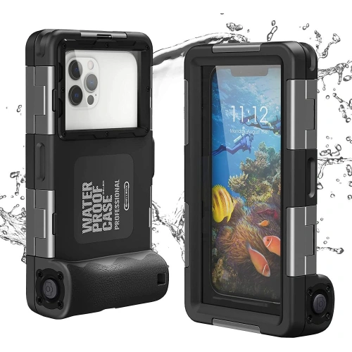 Kup Universelles wasserdichtes Case Tech-Protect IPX8 Universal Diving Waterproof Case Schwarz - THP1223BLK - {ean13} - Sklep Home Screen