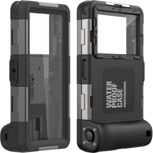 Kup Univerzální vodotěsné pouzdro Tech-Protect IPX8 Univerzální potápěčské vodotěsné pouzdro černé - THP1223BLK - {ean13} - Sklep Home Screen