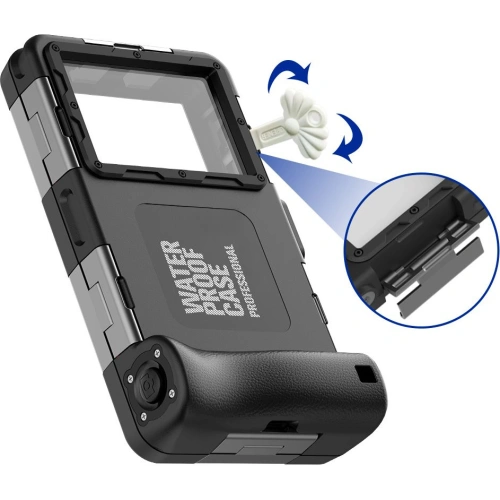 Kup Universelles wasserdichtes Case Tech-Protect IPX8 Universal Diving Waterproof Case Schwarz - THP1223BLK - {ean13} - Sklep Home Screen