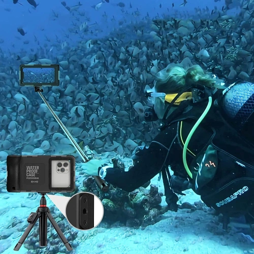 Kup Universelles wasserdichtes Case Tech-Protect IPX8 Universal Diving Waterproof Case Schwarz - THP1223BLK - {ean13} - Sklep Home Screen