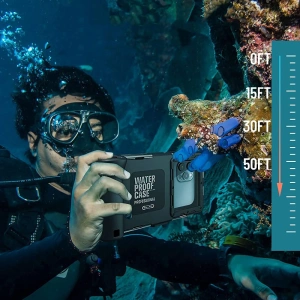 Buy Tech-Protect IPX8 Universal Diving Waterproof Case Black - THP1223BLK - {ean13} - Home Screen Store Europe