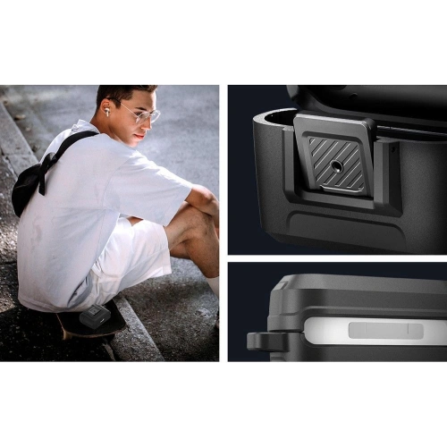 Kup Etui Spigen Lock Fit Apple AirPods Pro 1 Matt Fekete - SPN2288BLK - {ean13} - Sklep Home Screen