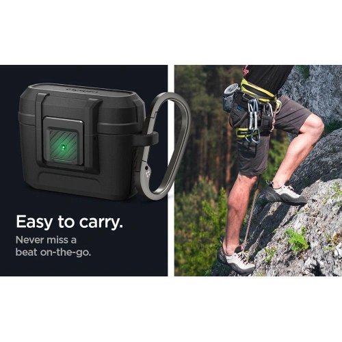 Kup Etui Spigen Lock Fit Apple AirPods Pro 1 Matt Fekete - SPN2288BLK - {ean13} - Sklep Home Screen