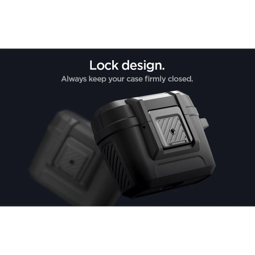 Kup Etui Spigen Lock Fit Apple AirPods Pro 1 Matt Fekete - SPN2288BLK - {ean13} - Sklep Home Screen