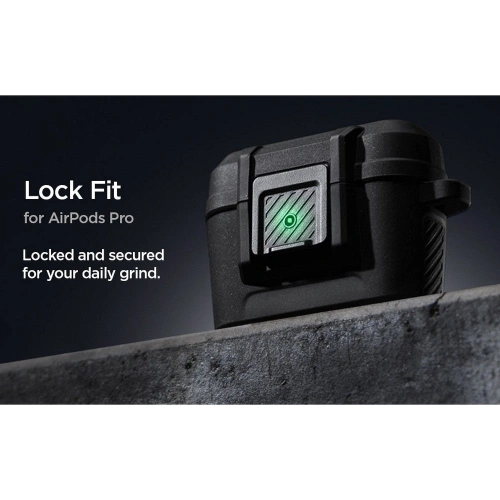 Kup Etui Spigen Lock Fit Apple AirPods Pro 1 Matt Fekete - SPN2288BLK - {ean13} - Sklep Home Screen