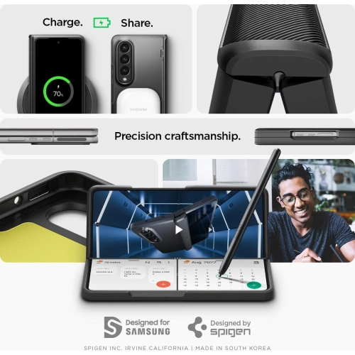 Kup Etui Spigen Slim Armor Pro Samsung Galaxy Z Fold 4 Fekete - SPN2294BLK - {ean13} - Sklep Home Screen