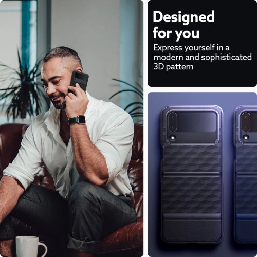 Kup Etui Caseology Parallax Samsung Galaxy Z Flip 4 Negru Mat - CSL060BLK - {ean13} - Sklep Home Screen