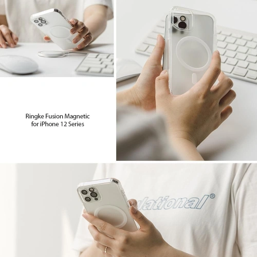 Kup Etui Ringke Fusion Magnetic MagSafe Apple iPhone 12/12 Pro Matte Clear - RGK1611MCL - {ean13} - Sklep Home Screen