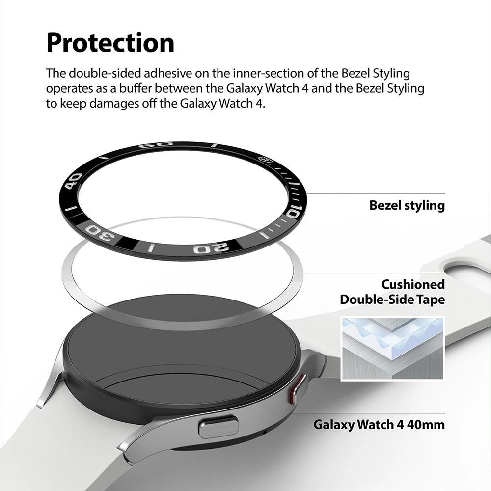 Nakładka Ringke Bezel Styling Samsung Galaxy Watch 5/4 40mm stal nierdzewna 40-01 Silver