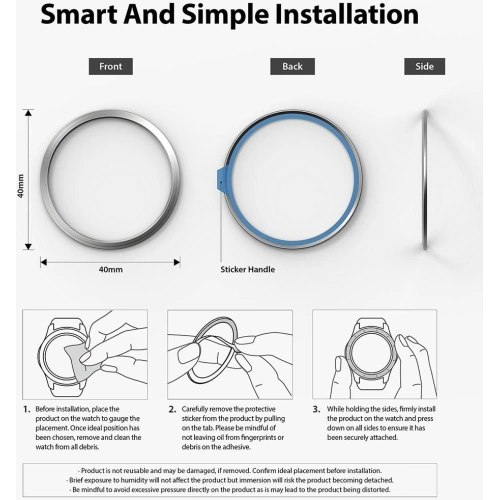 Kup Ringke Bezel Styling Samsung Galaxy Watch 5/4 40mm Edelstahl 40-01 Silber - RGK1617SSLV - {ean13} - Sklep Home Screen