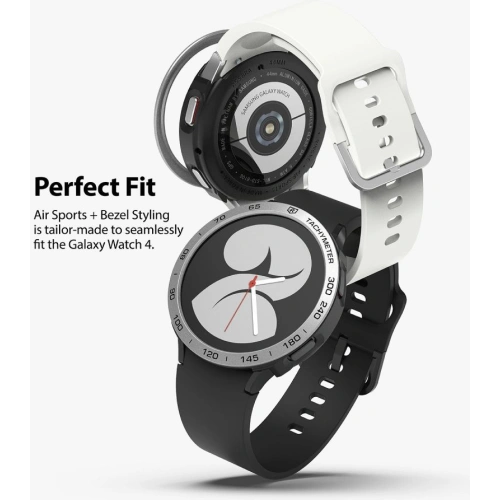 Kup Nakládka Ringke Bezel Styling 40-01 + etui Ringke Air Sports Samsung Galaxy Watch 4 40mm Černá/Stříbrná - RGK1620BLKSLV - {ean13} - Sklep Home Screen