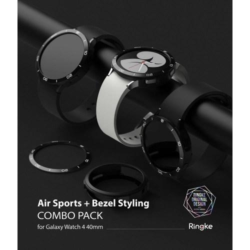 Kup Nakładka Ringke Bezel Styling 40-02 + etui Ringke Air Sports Samsung Galaxy Watch 4 40mm Black - RGK1621BLK - {ean13} - Sklep Home Screen