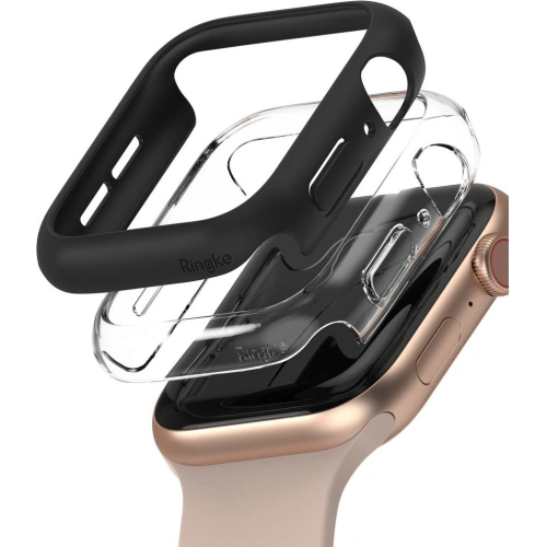 Kup Etui Ringke Slim Apple Watch 4/5/6/7/SE/8/9 40/41MM Átlátszó + Fekete [2 PACK] - RGK1622CLBLK - {ean13} - Sklep Home Screen