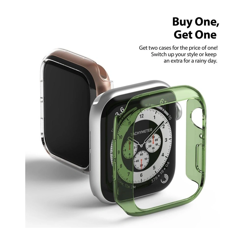 Etui Ringke Slim Apple Watch 4/5/6/7/SE/8/9 40/41MM Clear + Black [2 PACK]