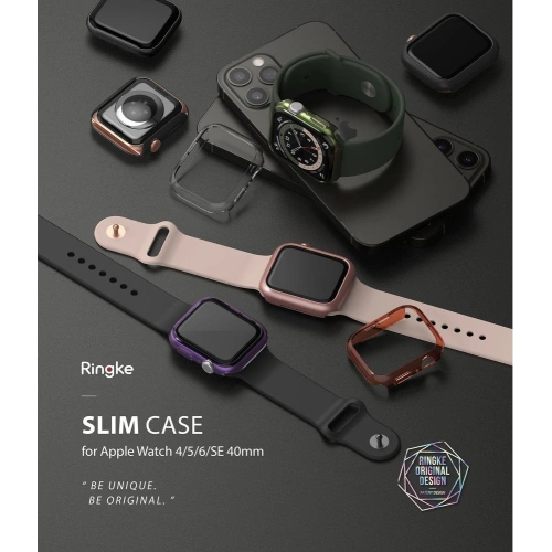Kup Etui Ringke Slim Apple Watch 4/5/6/7/SE/8/9 40/41MM Átlátszó + Fekete [2 PACK] - RGK1622CLBLK - {ean13} - Sklep Home Screen
