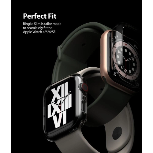 Kup Etui Ringke Slim Apple Watch 4/5/6/7/SE/8/9 40/41MM Átlátszó + Fekete [2 PACK] - RGK1622CLBLK - {ean13} - Sklep Home Screen