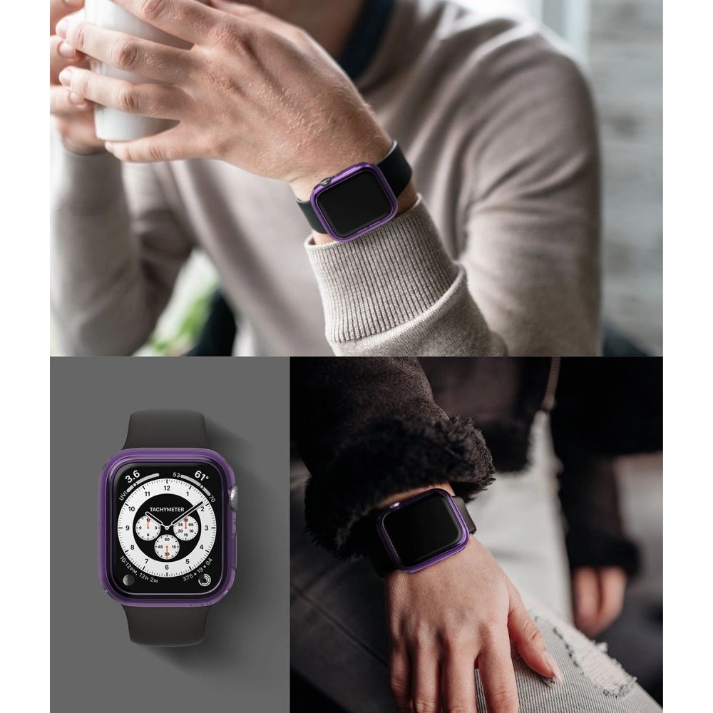 Etui Ringke Slim Apple Watch 4/5/6/7/SE/8/9 40/41MM Clear + Black [2 PACK]