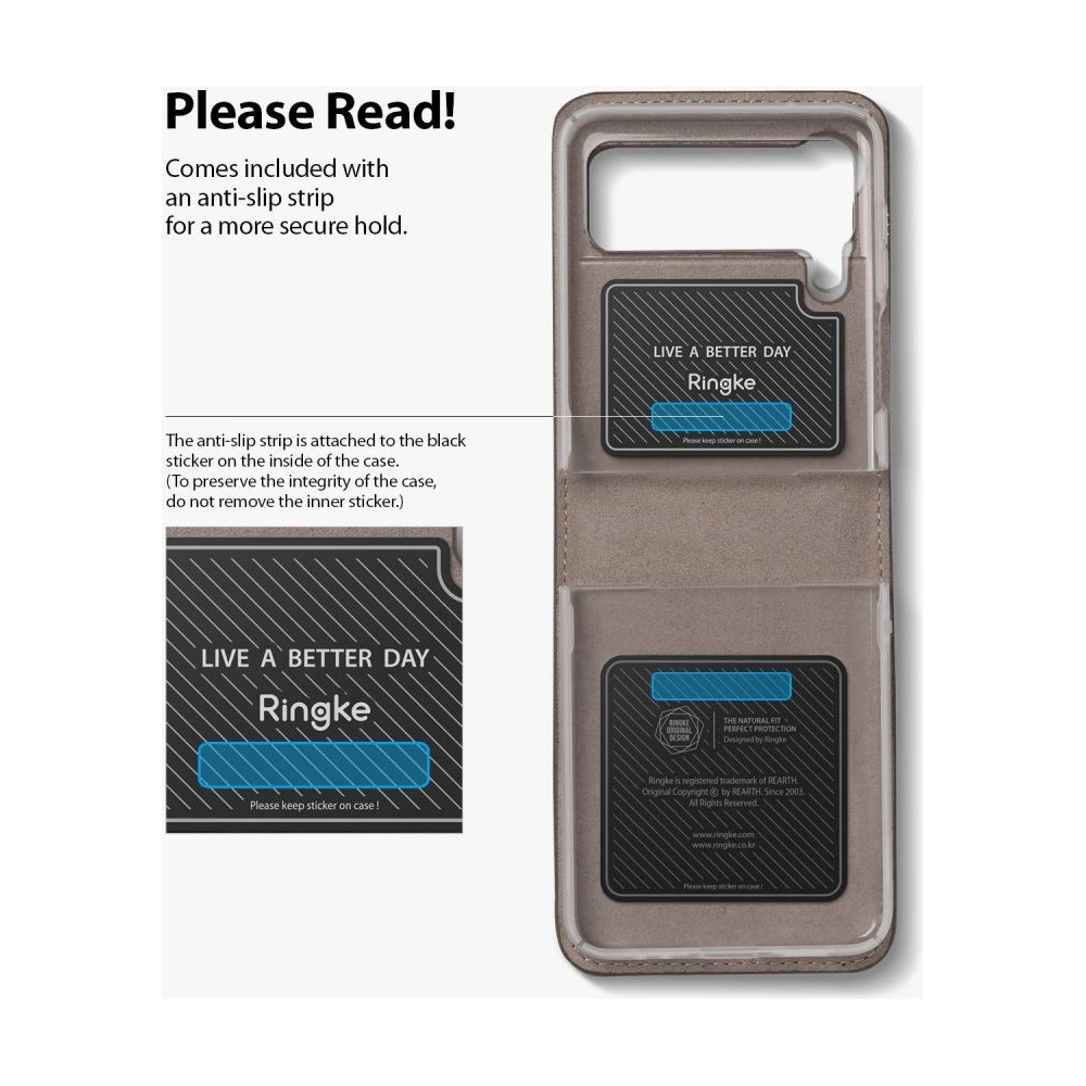 Etui Ringke Folio Signature Card Pocket Samsung Galaxy Z Flip 3 Light Purple