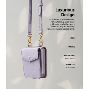Kup Etui Ringke Folio Signature Card Pocket Samsung Galaxy Z Flip 3 Light Purple - RGK1623PRP - {ean13} - Sklep Home Screen