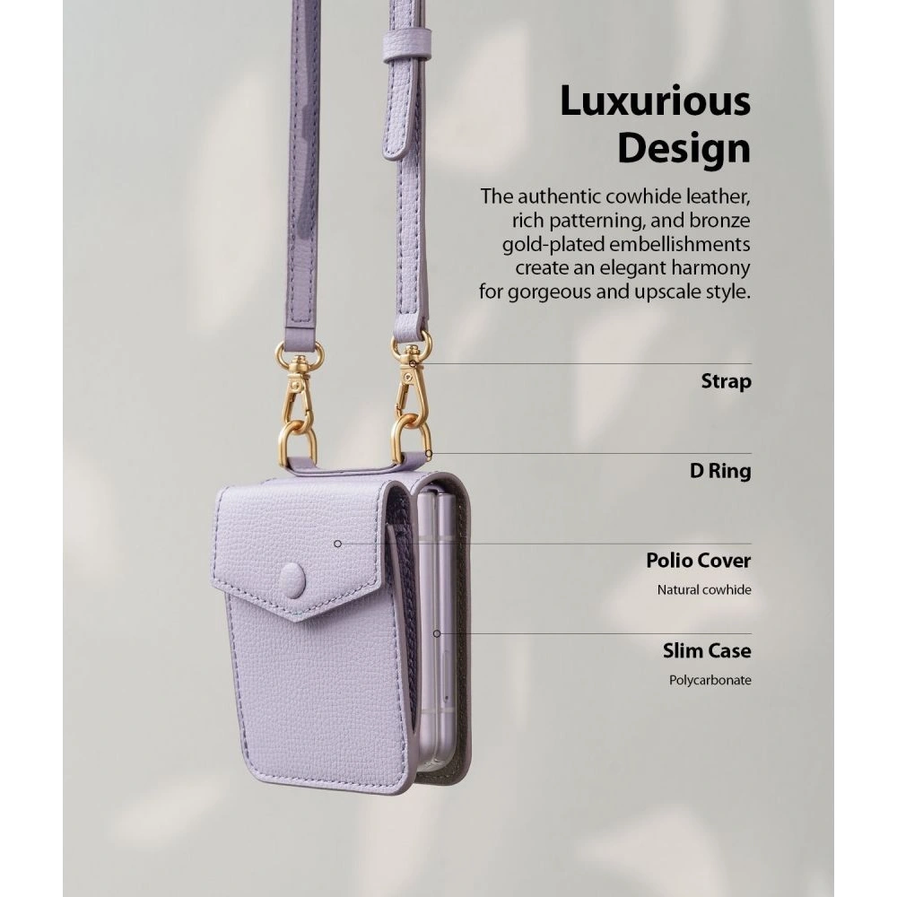 Etui Ringke Folio Signature Card Pocket Samsung Galaxy Z Flip 3 Light Purple