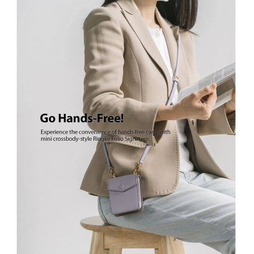 Kup Hülle Ringke Folio Signature Card Pocket Samsung Galaxy Z Flip 3 Light Purple - RGK1623PRP - {ean13} - Sklep Home Screen