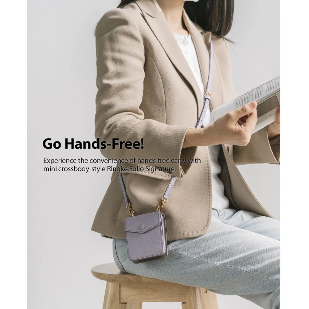 Etui Ringke Folio Signature Card Pocket Samsung Galaxy Z Flip 3 Light Purple