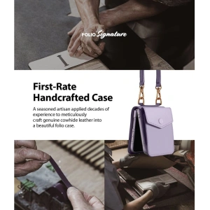 Kup Etui Ringke Folio Signature Card Pocket Samsung Galaxy Z Flip 3 Light Purple - RGK1623PRP - {ean13} - Sklep Home Screen