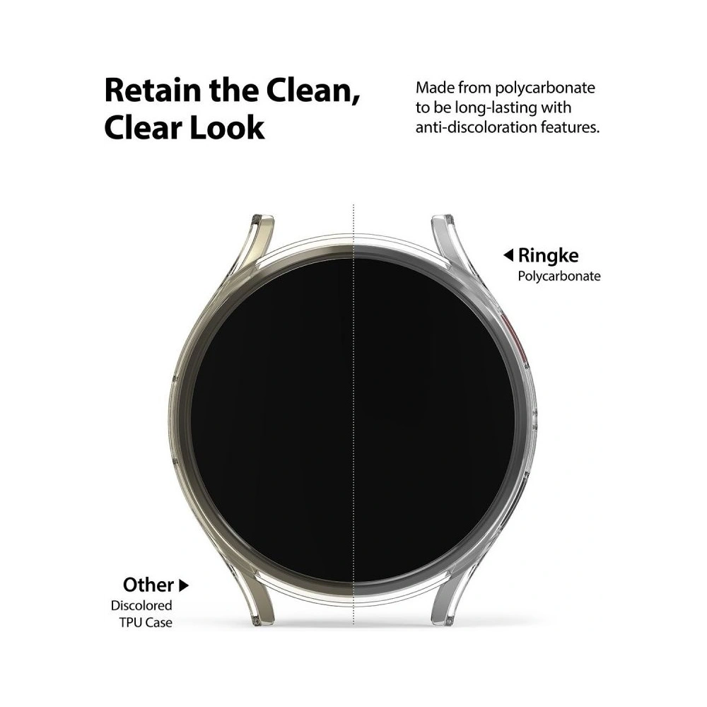 Etui Ringke Slim Samsung Galaxy Watch 4 40mm Clear + Black [2 PACK]