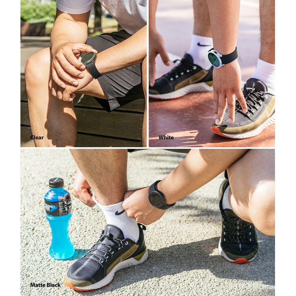 Etui Ringke Slim Samsung Galaxy Watch 4 40mm Clear + Black [2 PACK]