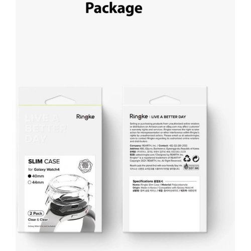 Kup Hülle Ringke Slim Samsung Galaxy Watch 4 40mm Klar + Schwarz [2 PACK] - RGK1624CLBLK - {ean13} - Sklep Home Screen