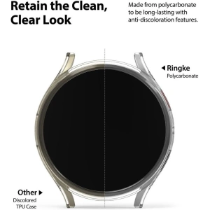 Buy Ringke Slim Samsung Galaxy Watch 4 44mm Clear + Black [2 PACK] - RGK1625CLBLK - {ean13} - Home Screen Store Europe
