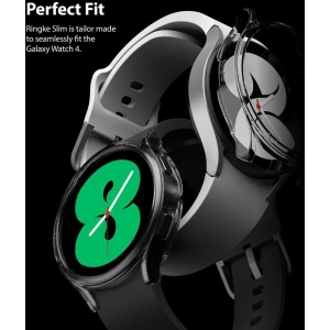 Buy Ringke Slim Samsung Galaxy Watch 4 44mm Clear + Black [2 PACK] - RGK1625CLBLK - {ean13} - Home Screen Store Europe
