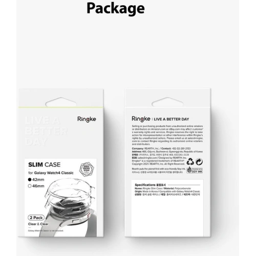 Kup Hülle Ringke Slim Samsung Galaxy Watch 4 Classic 42mm Clear [2 PACK] - RGK1626CL - {ean13} - Sklep Home Screen