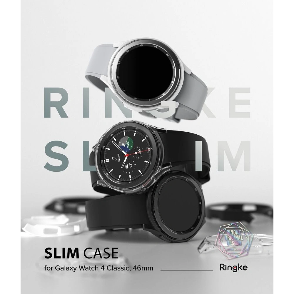 Etui Ringke Slim Samsung Galaxy Watch 4 Classic 46mm Clear + Black [2 PACK]