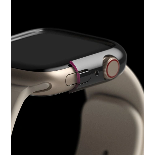 Kup Case Ringke Slim Apple Watch 4/5/6/7/8/9/SE 44/45mm Clear + Dark Chrome [2 PACK] - RGK1631CLCHR - {ean13} - Sklep Home Screen