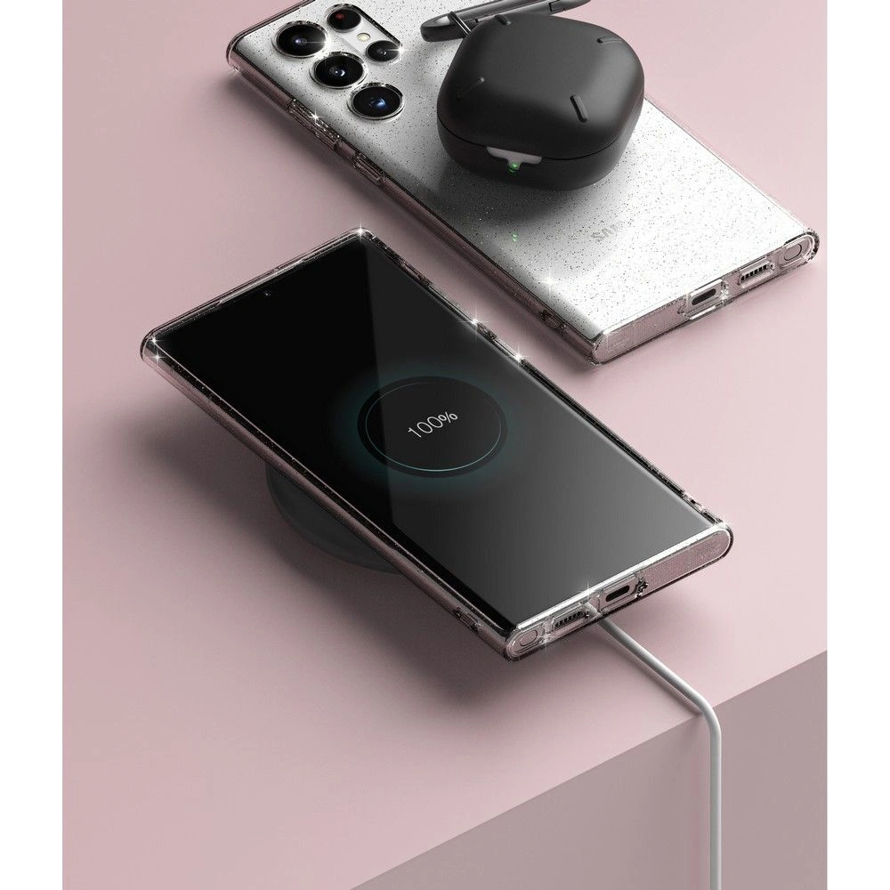 Etui Ringke Air Samsung Galaxy S22 Ultra Glitter Clear