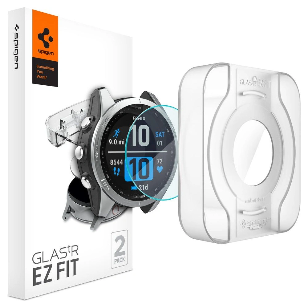 Szkło hartowane Spigen GLAS.tR ez Fit Garmin Fenix 7s [2 PACK]