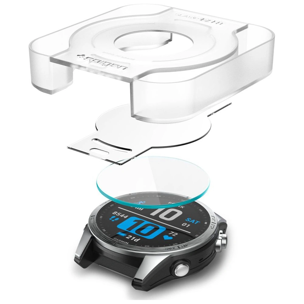 Szkło hartowane Spigen GLAS.tR ez Fit Garmin Fenix 7s [2 PACK]