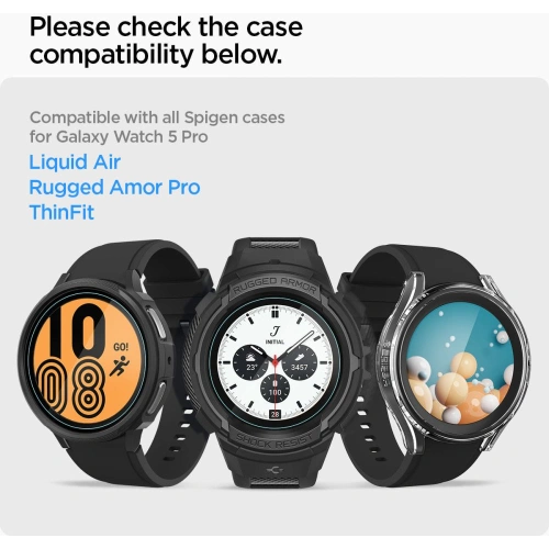 Kup Szkło hartowane Spigen GLAS.tR ez Fit Samsung Galaxy Watch 5 Pro 45mm [2 PACK] - SPN2306 - {ean13} - Sklep Home Screen