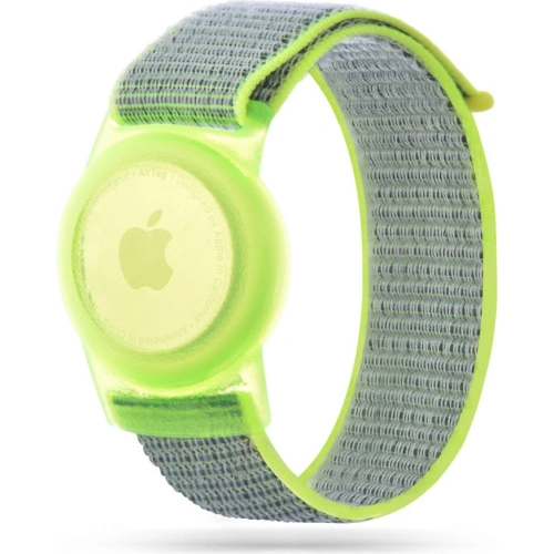 Kup Pasek Tech-Protect Nylon pentru copii Apple AirTag Lime - THP1246LIM - {ean13} - Sklep Home Screen