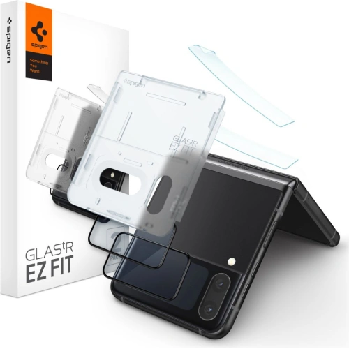 Kup Gehärtetes Glas Spigen GLAS.tR ez Fit + Hinge Film Samsung Galaxy Z Flip 4 Schwarz [2 PACK] - SPN2309BLK - {ean13} - Sklep Home Screen