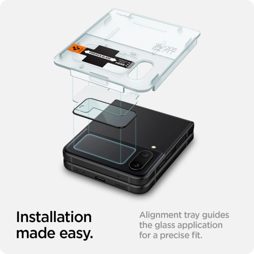Kup Gehärtetes Glas Spigen GLAS.tR ez Fit + Hinge Film Samsung Galaxy Z Flip 4 Schwarz [2 PACK] - SPN2309BLK - {ean13} - Sklep Home Screen