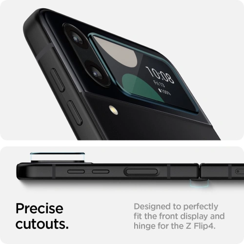 Kup Gehärtetes Glas Spigen GLAS.tR ez Fit + Hinge Film Samsung Galaxy Z Flip 4 Schwarz [2 PACK] - SPN2309BLK - {ean13} - Sklep Home Screen