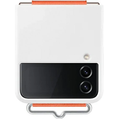 Kup Etui Samsung Galaxy Z Flip 4 EF-GF721TWEGWW bílý/white Silicone Cover Strap - SMG737WHT - {ean13} - Sklep Home Screen