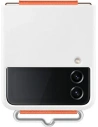 Hülle Samsung Galaxy Z Flip 4 EF-GF721TWEGWW weiß/white Silicone Cover Strap