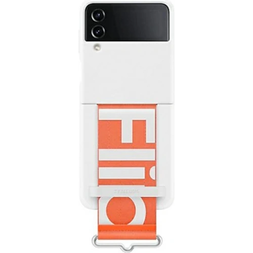 Buy Samsung Galaxy Z Flip 4 EF-GF721TWEGWW white Silicone Cover Strap - SMG737WHT - {ean13} - Home Screen Store Europe
