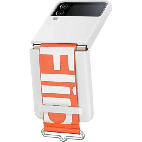 Kup Etui Samsung Galaxy Z Flip 4 EF-GF721TWEGWW bílý/white Silicone Cover Strap - SMG737WHT - {ean13} - Sklep Home Screen