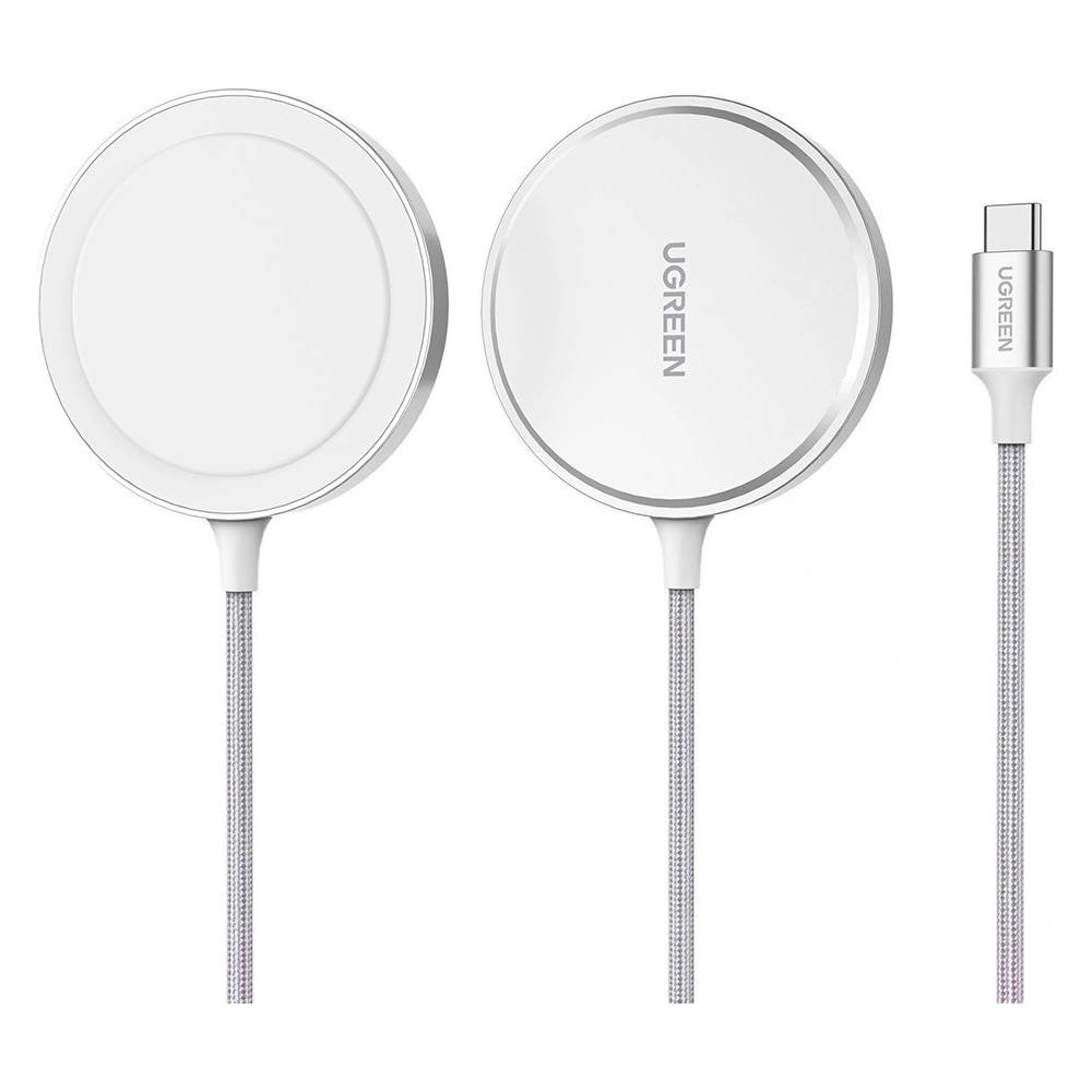 Ładowarka bezprzewodowa UGREEN CD284 15W MagSafe srebrny